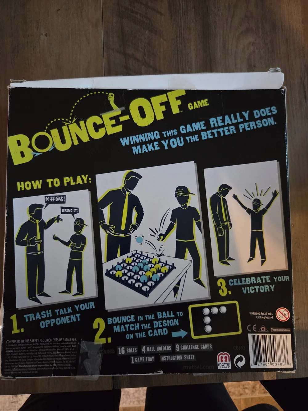 Mattel Bounce-Off Tabletop Game - Blue and Yellow Play Balls